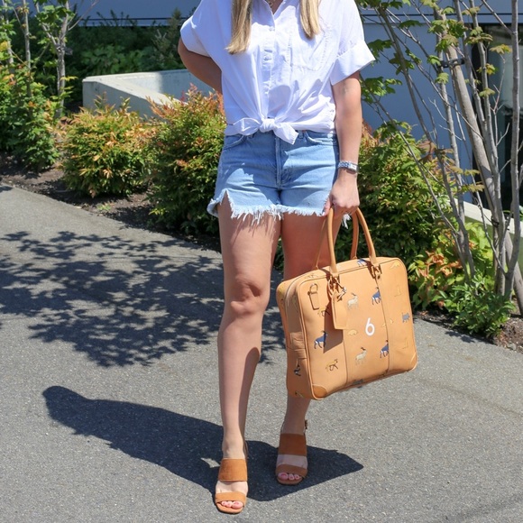 Agolde Parker Cutoff Shorts in Swapmeet - Picture 5 of 8